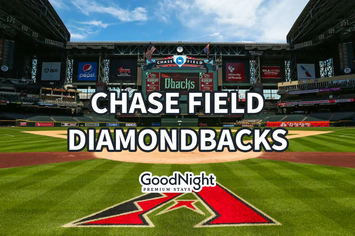 A lively baseball stadium scene featuring the diamond, seating areas filled with fans, and vibrant team banners. The mood is exciting, capturing the thrill of live sports and shared group experiences.